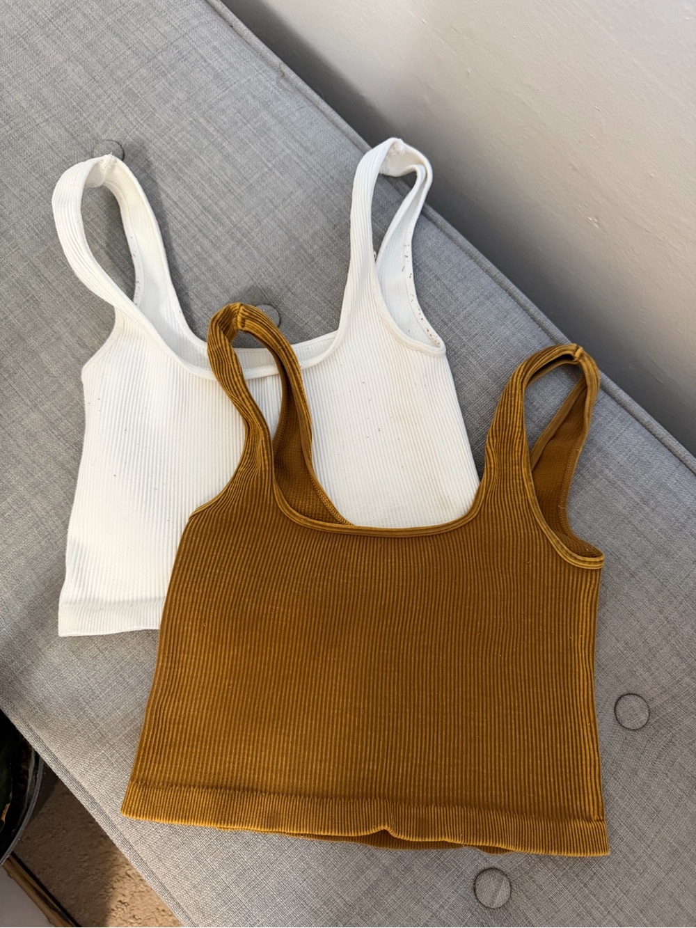 Bundle! 2 Free People Movement “Happiness Runs” Scoop Neck Cropped Tanks (XS/S)